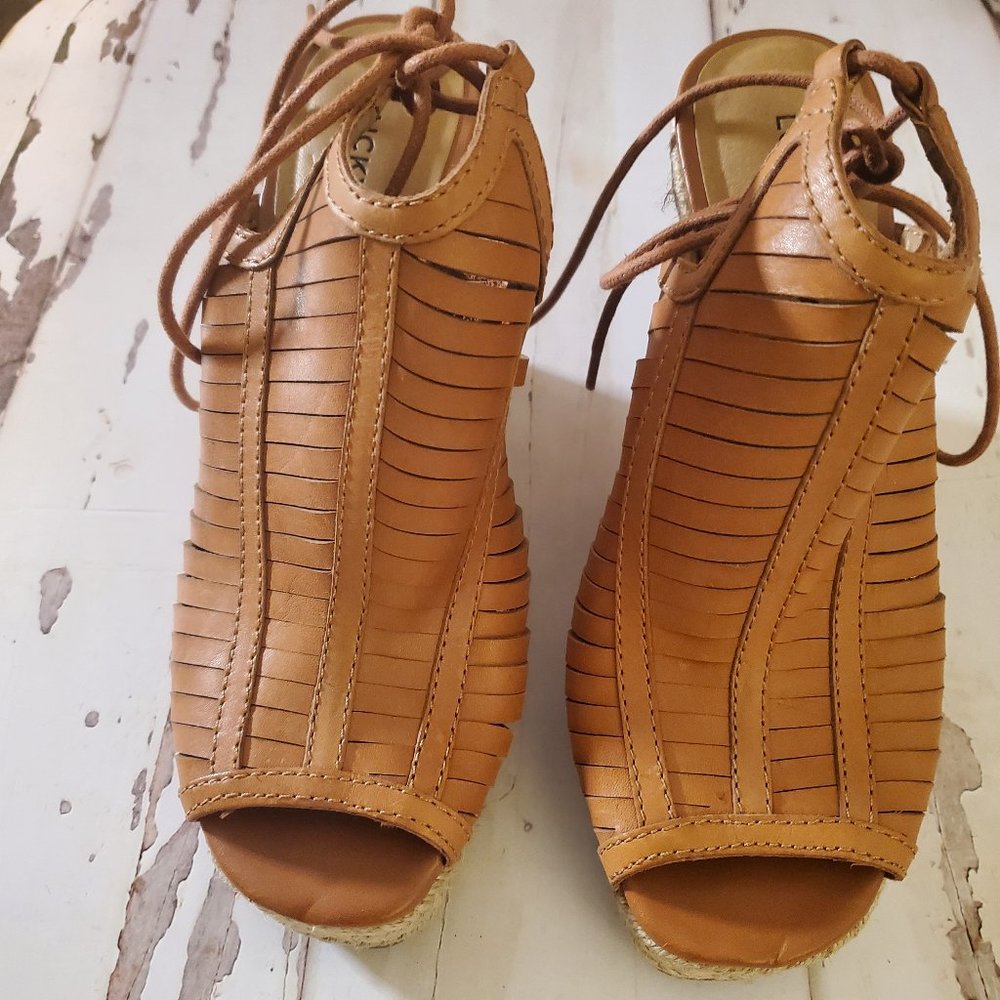 Lucky Brand Laceey Wedge Sandals, Size 7.5 - Picture 4 of 7